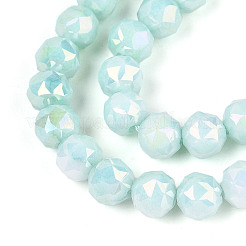 Антикоррозийные гальванические стеклянные бусины&nbsp;GLAA-N010-6mm-02