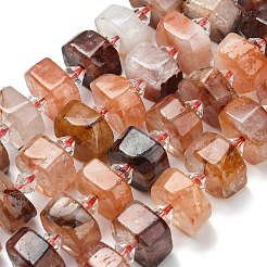 Нити бусин из натурального железистого кварца&nbsp;G-L642-H12-7x14mm