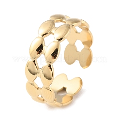 Овальные открытые манжетные кольца из нержавеющей стали 304 RJEW-D002-45G