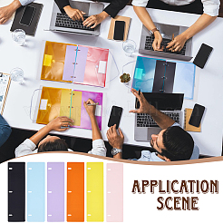 30 шт. 6-х цветные пластиковые разделители для папок&nbsp;DIY-FG0008-34