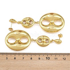 Серьги-гвоздики из нержавеющей стали 304&nbsp;EJEW-P325-04E-G