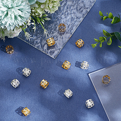 50 шт. 2 цвета железные дреды бусины украшение для волос&nbsp;OHAR-SC0001-19