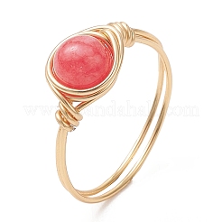 Кольца из натурального кварца&nbsp;RJEW-JR00968-01