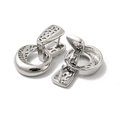 Серьги-кольца из латунного микро-паве с прозрачным кубическим цирконием EJEW-E295-25P