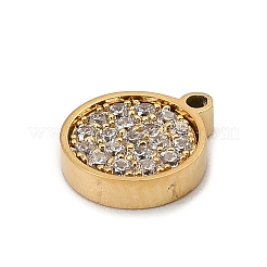 Подвески из нержавеющей стали 304 с микропаве из кубического циркония&nbsp;LS-STAS-I356-04G-01