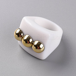 Непрозрачные акриловые кольца на палец X-RJEW-T010-11