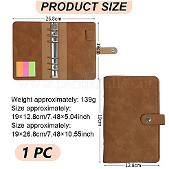 Портативный карманный блокнот А6 с пряжкой и отделкой из искусственной кожи&nbsp;AJEW-WH20001-45C