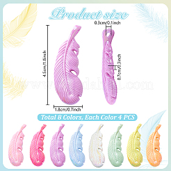 32 шт. 8-х цветные гальванизированные пластиковые подвески&nbsp;DIY-PH0031-90