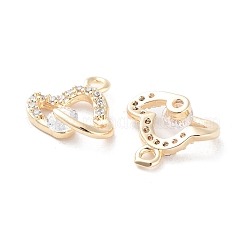 Латунные микропаве прозрачные кубические циркониевые подвески&nbsp;KK-F871-41G