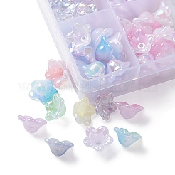 200шт 10 цвета непрозрачных акриловых колпачков для бусин&nbsp;OACR-CJ0001-43