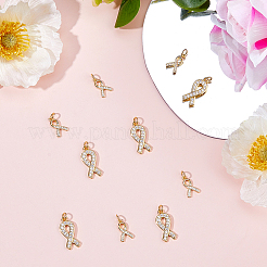 10шт 2 стиля латунные микропаве прозрачные кубические подвески из циркония&nbsp;KK-HS0001-93