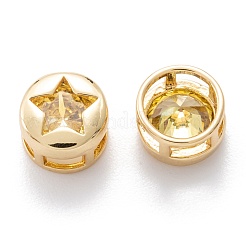 Настоящие 18-каратные позолоченные многожильные звенья из латуни с инкрустацией из кубического циркония&nbsp;KK-A154-01G-C