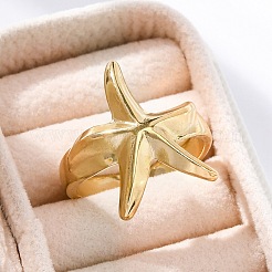 Открытые манжеты-кольца Stafish из нержавеющей стали 304 для женщин&nbsp;RJEW-F174-01G