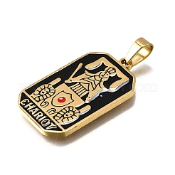 Эмалевые подвески из нержавеющей стали 304 таро&nbsp;STAS-M119-09L-G