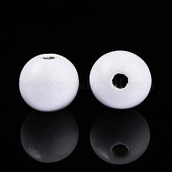 Круглые бусины из натурального дерева схима&nbsp;WOOD-A018-14mm-30