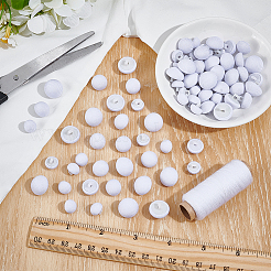 72 шт. 3 стиля пуговицы из ткани с алюминиевой ножкой и тремя отверстиями&nbsp;DIY-NB0014-75C