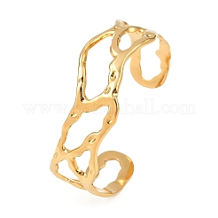 Браслеты-манжеты из нержавеющей стали 304 для женщин&nbsp;LS-BJEW-Z153-01G