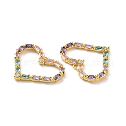 Подвески из латуни с паве из цветного кубического циркония&nbsp;KK-E068-VF200