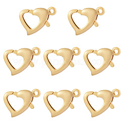 8 шт. латунные застежки-лобстеры в форме сердца&nbsp;KK-TA0002-69