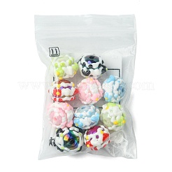 10шт 5 цвета непрозрачные акриловые бусины&nbsp;SACR-FS0001-48