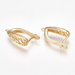 Латунные серьги-кольца с застежкой сзади&nbsp;LS-KK-S350-070G