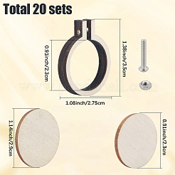 20 коробка деревянных пялец для вышивания&nbsp;EMBR-SC0001-04B