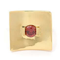 Стойка покрытие латунь прямоугольник открытые манжеты кольца&nbsp;RJEW-D008-02G