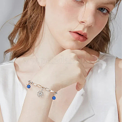 20шт железный кабель цепочка браслеты для женщин мужчин&nbsp;BJEW-SC0001-42