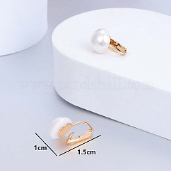 Элегантные медные полукруглые серьги-клипсы с жемчужинами для женщин.&nbsp;WZ3764