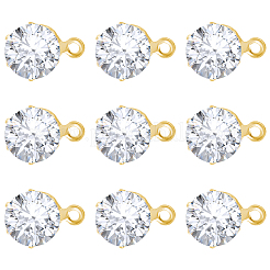 30 шт. фурнитура для сережек-гвоздиков из прозрачного кубического циркония&nbsp;EJEW-BBC0002-07A