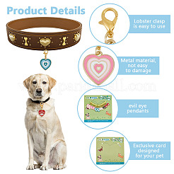 12 шт. 6 стиля подвеска в форме сердца из сплава эмали&nbsp;HJEW-DR00135