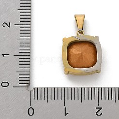 Подвески из нержавеющей стали 304 со стеклянными стразами&nbsp;STAS-L281-010G-02