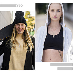 1 шт. ожерелье из нержавеющей стали с подвеской в виде свистка&nbsp;NJEW-CN0001-08