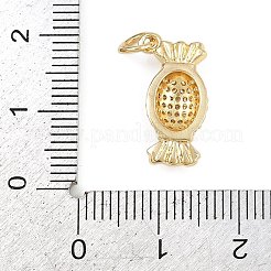 Латунные микропаве прозрачные подвески с фианитом&nbsp;KK-Z123-03G