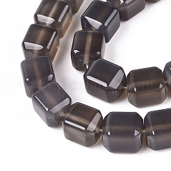 Серые натуральные бусины из агата &nbsp;G-N353-03A-01