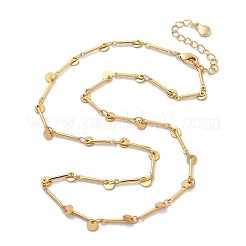 Латунные плоские круглые подвески ожерелья&nbsp;NJEW-F329-02G