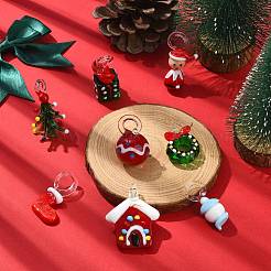 8 шт. 8 стиля рождественских тем подвески ручной работы в стиле лэмпворк&nbsp;LAMP-CJ0002-68