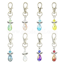 Украшение подвески из стекла и сплава «ангел»&nbsp;HJEW-YW00026-01