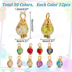 120шт стеклянный кулон&nbsp;PALLOY-HY00005