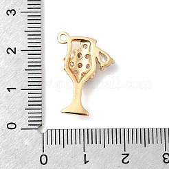 Латунные микропаве прозрачные подвески с фианитом&nbsp;KK-F916-24G