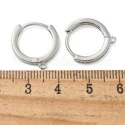 Фурнитура для серег-кольцов из латуни с микропаве из кубического циркония&nbsp;KK-K392-33P