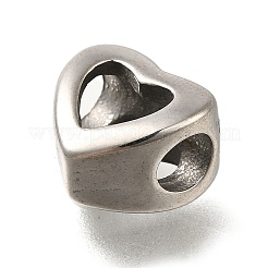 Европейские бусины из нержавеющей стали 304&nbsp;STAS-M100-01AS