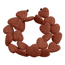 Окрашенные бусины из натурального камня лавы&nbsp;G917-5