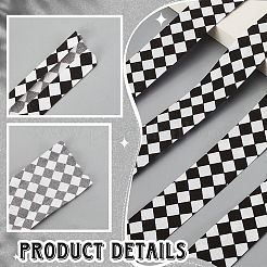 Косая бейка из полиэстера с принтом в клетку&nbsp;OCOR-WH0036-35A