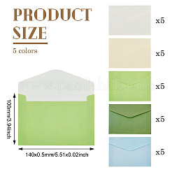 25 шт. 5-х цветные бумажные конверты&nbsp;AJEW-TA0002-41