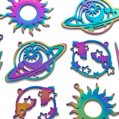 8 шт. 4 стиля ионного покрытия (IP) 201 подвески из нержавеющей стали&nbsp;STAS-LS0001-66MC