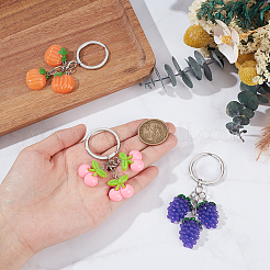 3шт 3 стили пластиковых брелоков&nbsp;KEYC-GF0001-25