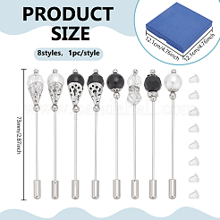 8 шт. 8 стиля латунных значков для лацкана&nbsp;JEWB-PH01273