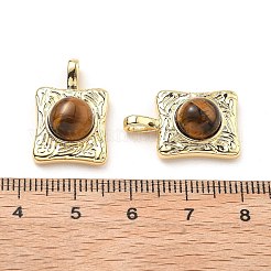 Латунные подвески в виде тигрового глаза&nbsp;KK-B129-11G