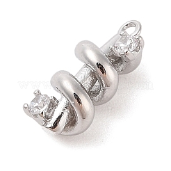 Латунные микропаве прозрачные подвески с фианитом&nbsp;KK-S388-21P